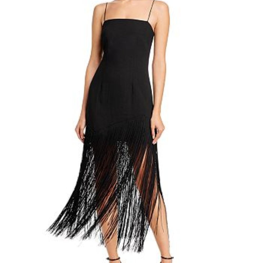 Black fringe-bottomed Dress
